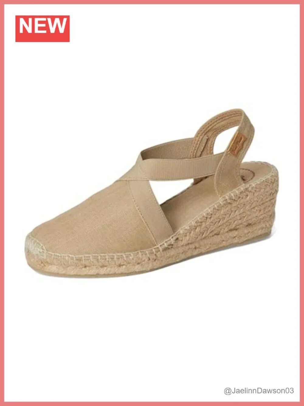 Vegan Espadrille Wedge Sandals Cushioned Insole Slingback Linen